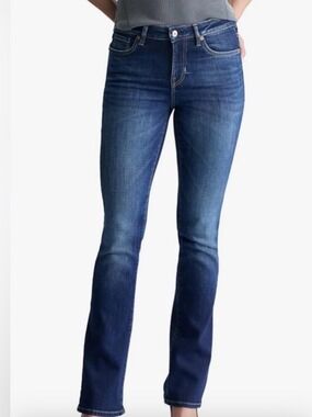 Buffalo David Bitton Mid-Rise Straight Boulevard Med Blue Wash Jeans-size 6x32